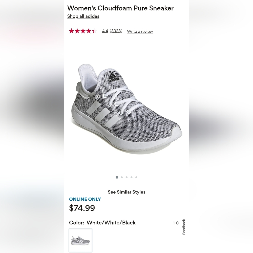 adidas cloud foam pure comfort